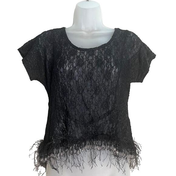 All that Jazz Tops - All That Jazz Black Whismigoth Lace Beaded‎ Top